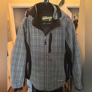 Boulder gear black and gray winter ski and snowboard jacket 2x 18/20